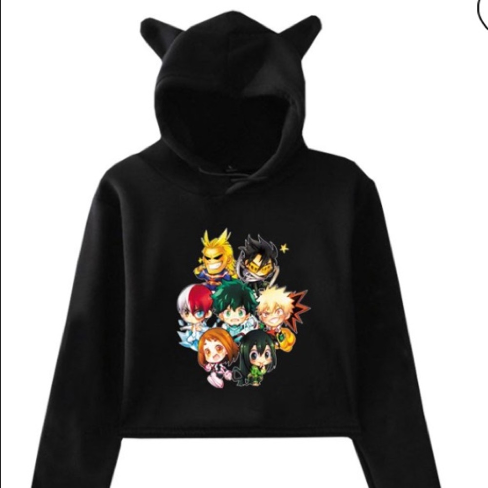 My Hero Academia cropped hoodie long sleeve shirt fancyqube size XL